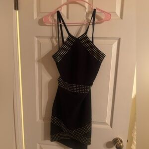 Chic Black Studded Dress